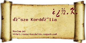Ősze Kordélia névjegykártya